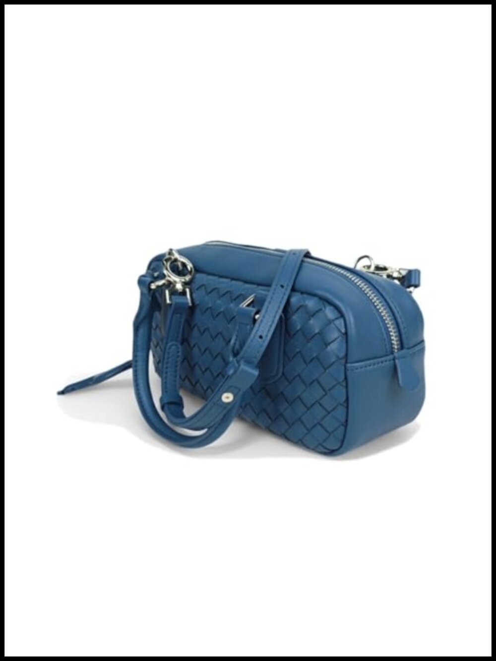 Woven Genuine Leather Crossbody Bags for Women Doctor Bag Purse